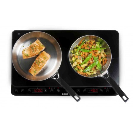 INDUCTION DO338IP 2*ZONE 3500W POSABLE NOIR DOMO