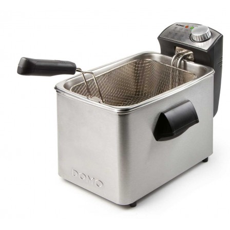 FRITEUSE DO458FR 4L 3000W CUVE AMOVIBLE INOX DOMO