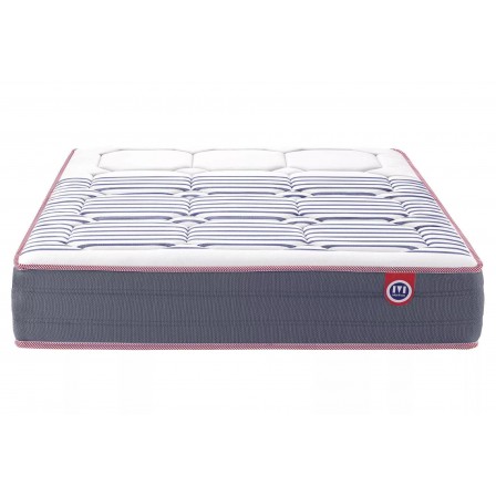 MATELAS MARINIERE 2 140X190 EP26 651* RESSORTS ENSACHES + MOUSSE ERGOSOFT 4CM