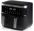 FRITEUSEAIR FRYER DO537FR  2X4L 1 2KG DOUBLE CUVE 2850W AIR CHAUD NOIR DOMO