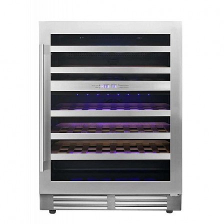 CAVE LB468 46*B ENCASTRABLE 2*ZONE FROID INOX G LE CHAI