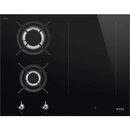 INDUCTION PM3643D 1*ZONE FLEX + 2*GAZ NOIR SMEG