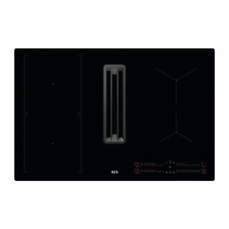 INDUCTION ASPIRANTE CCE84543CB 4*ZONE BRIDGE 575M3 80CM NOIR A+ AEG