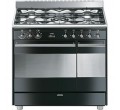 CUISINIERE SCB92MN8 5*GAZ 90CM MULTI CATA NOIR SMEG