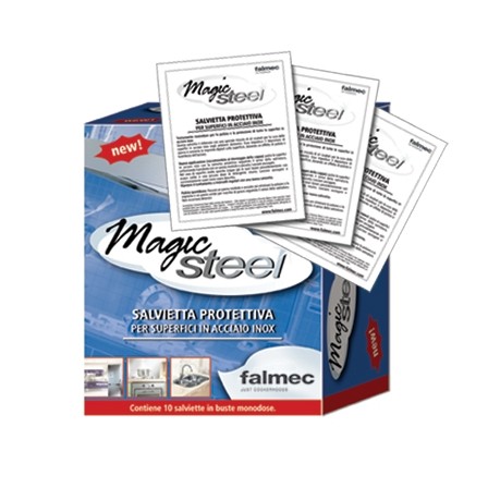 BOITE KACL815 115997 10*LINGETTES NETTOYAGE MAGIC STEEL FALMEC