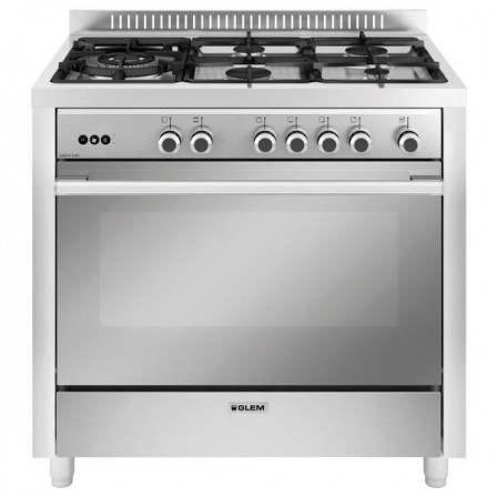 CUISINIERE GX960CQIX 5*GAZ 90CM FOUR GAZ INOX B GLEM