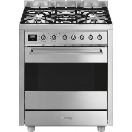 CUISINIERE C7GPX9 5*GAZ 70CM MULTI PYRO A INOX SMEG