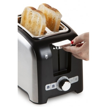 GRILLE PAIN DO959T + RECHAUFFFE VIENNOISERIE 900W NOIR DOMO